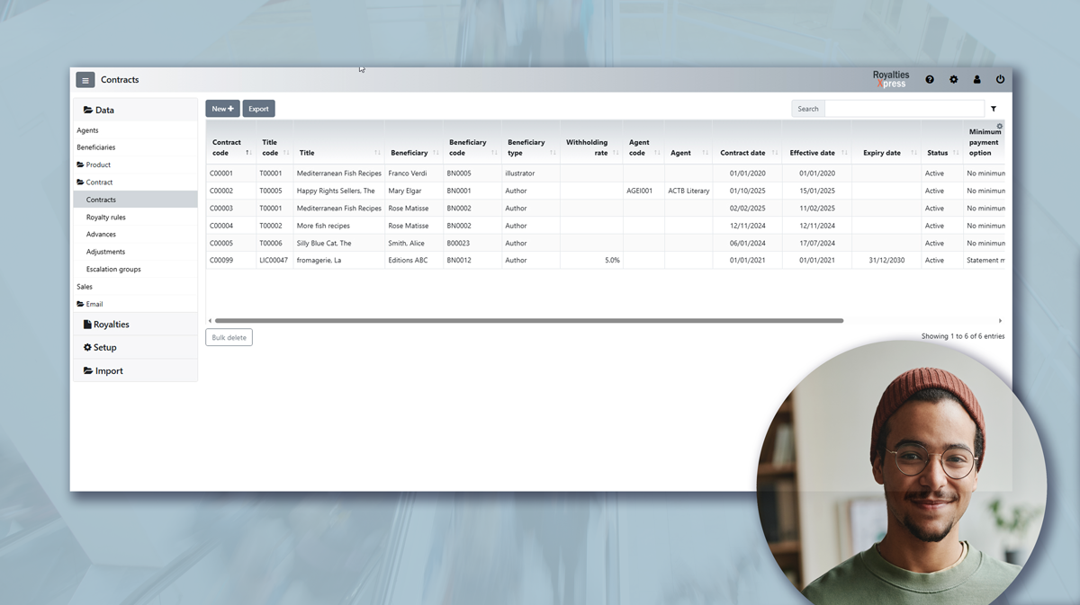Easy Setup of Author and Licensor Contracts